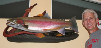 Testimonial for custom steelhead fish replica painted by fish artist Luke Filmer